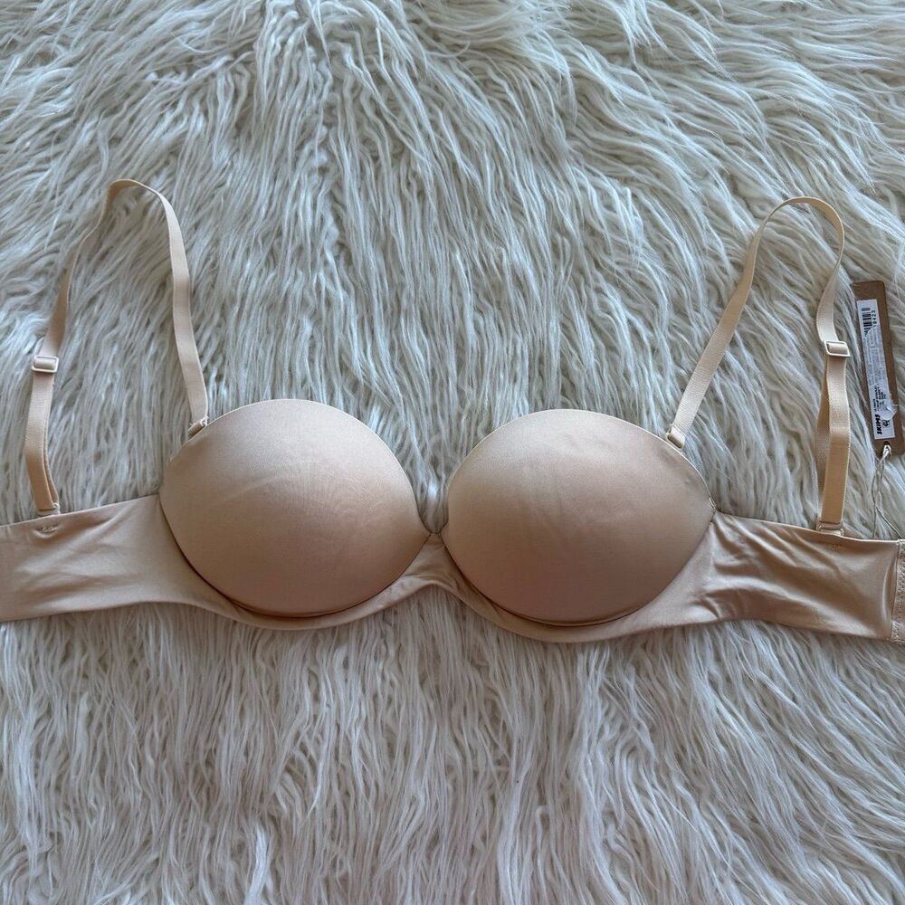 Skims Ultimate Push Up Strapless Bra Sand Size 32DD